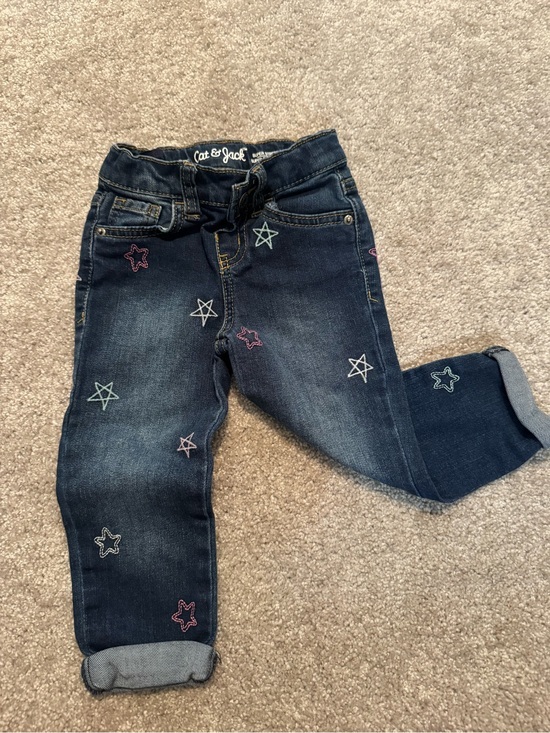 Cat & Jack Other - Cat & Jack Dark Blue Toddler Star Accent Jeans